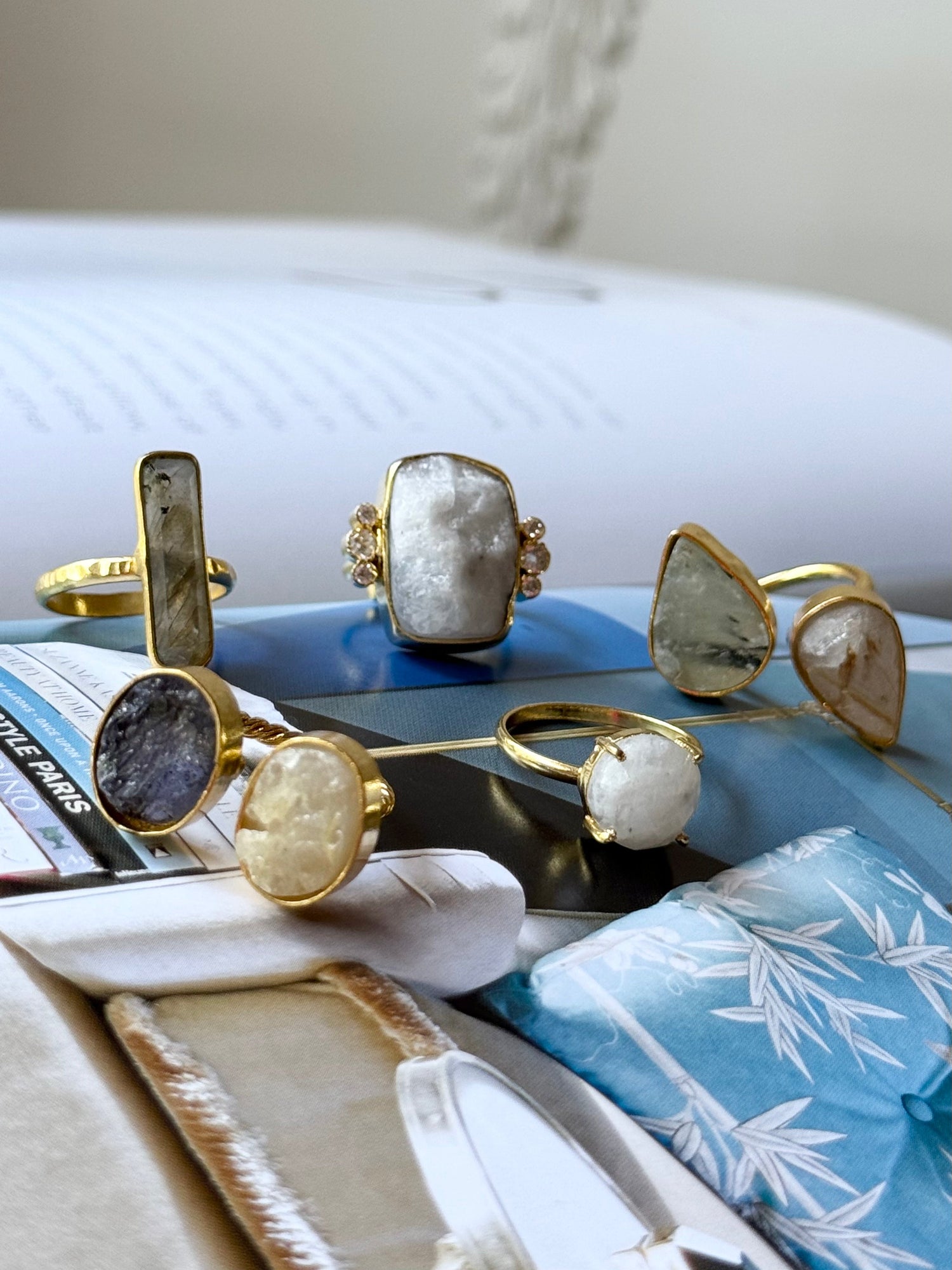 The Aura Set - Lux Lovely - 5 rings various stones