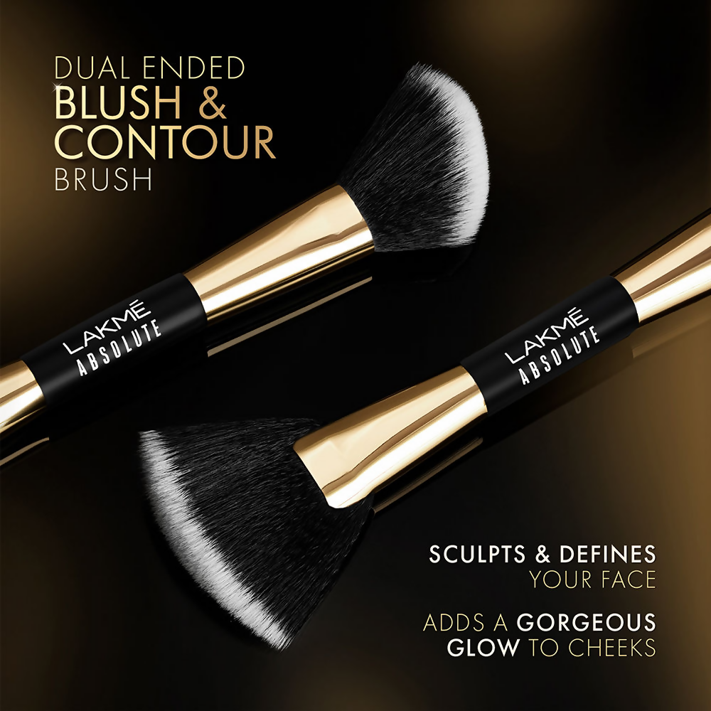 Lakme Absolute Makeup Master Tools - Dual Ended Blush And Contour Brush