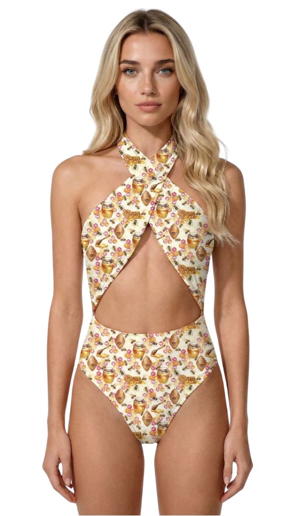 Hollie One-Piece Reversible Swimsuit in Oh, Honey