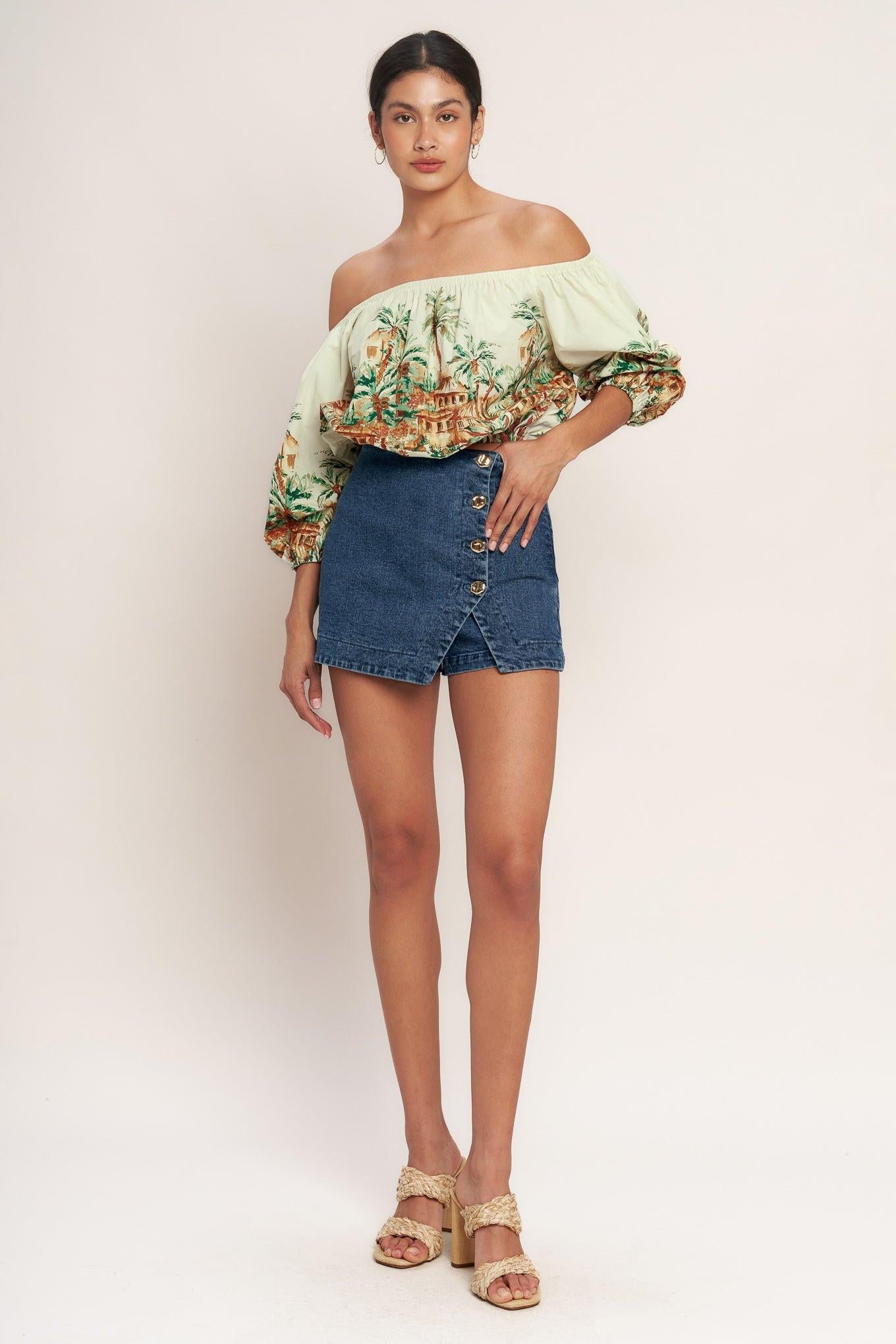 NO SECOND THOUGHT DENIM SKORT