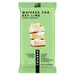 Key lime flavored protein bar package, green wrapper with stacked dessert graphic