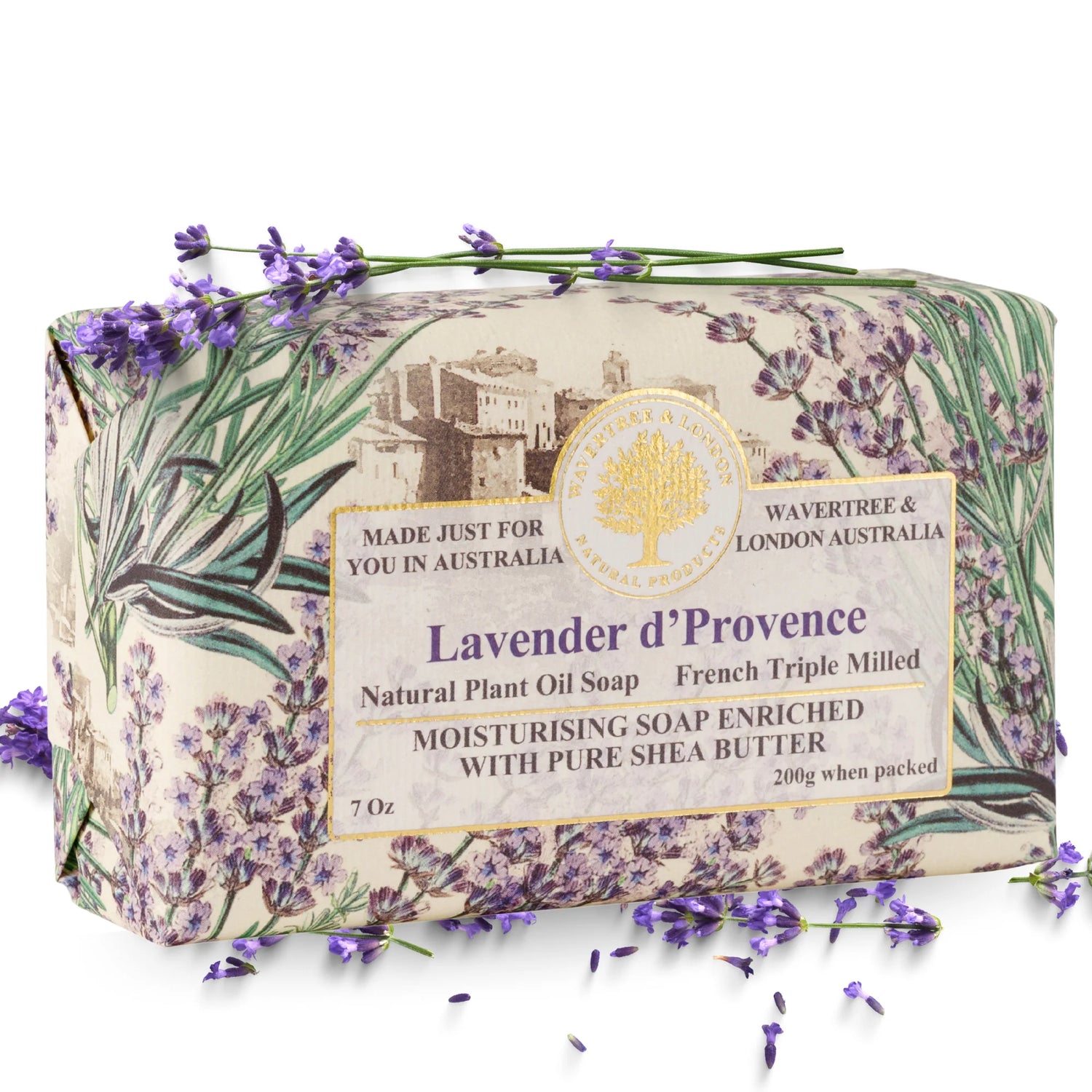 Wavertree & London Lavender d'Provence Natural Luxury Soap Bar 7 Oz