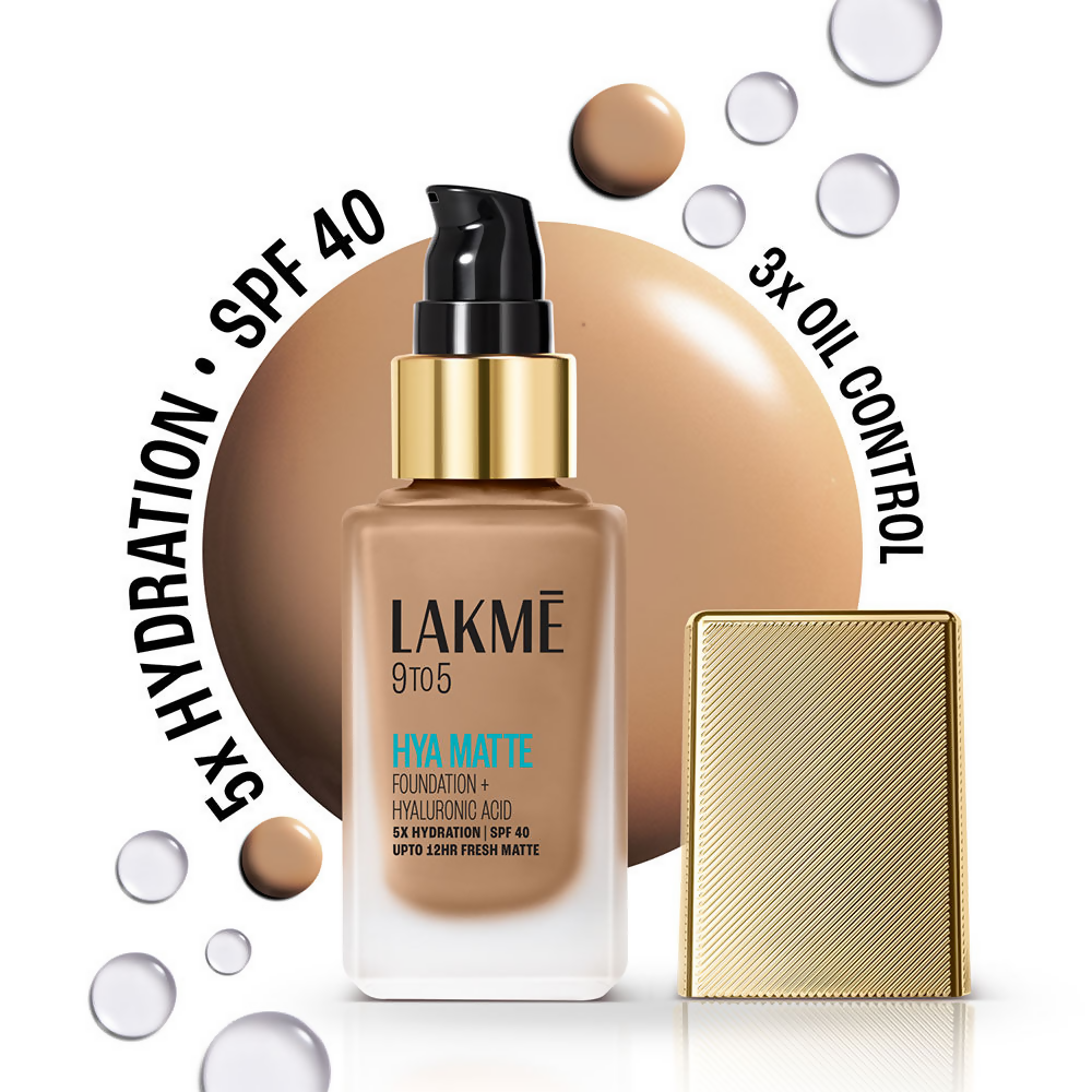 Lakme 9to5 Hya Matte Foundation + Hyaluronic Acid - Cool Walnut