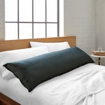 Cooling bamboo body pillowcase in dark teal green with smooth fabric