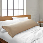 Cooling bamboo body pillowcase in taupe