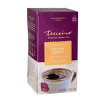 Roasted herbal tea box back, Mediterranean blend, English toffee, 25 tea bags