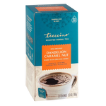 Teecino roasted herbal tea box, dandelion caramel nut blend, 25 tea bags