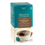 Teecino roasted herbal tea box, Dandelion Mocha, 25 tea bags, 3x