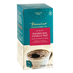 Teecino roasted herbal tea box, dandelion vanilla nut blend, 25 tea bags