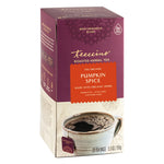 Pumpkin spice herbal tea box front, Mediterranean blend, 25 tea bags