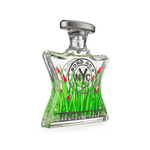 Bond No.9 High Line eau de parfum bottle with green-tinted glass and silver cap