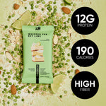 Key lime protein bar pouch with callouts: 12g protein, 190 calories, high fiber