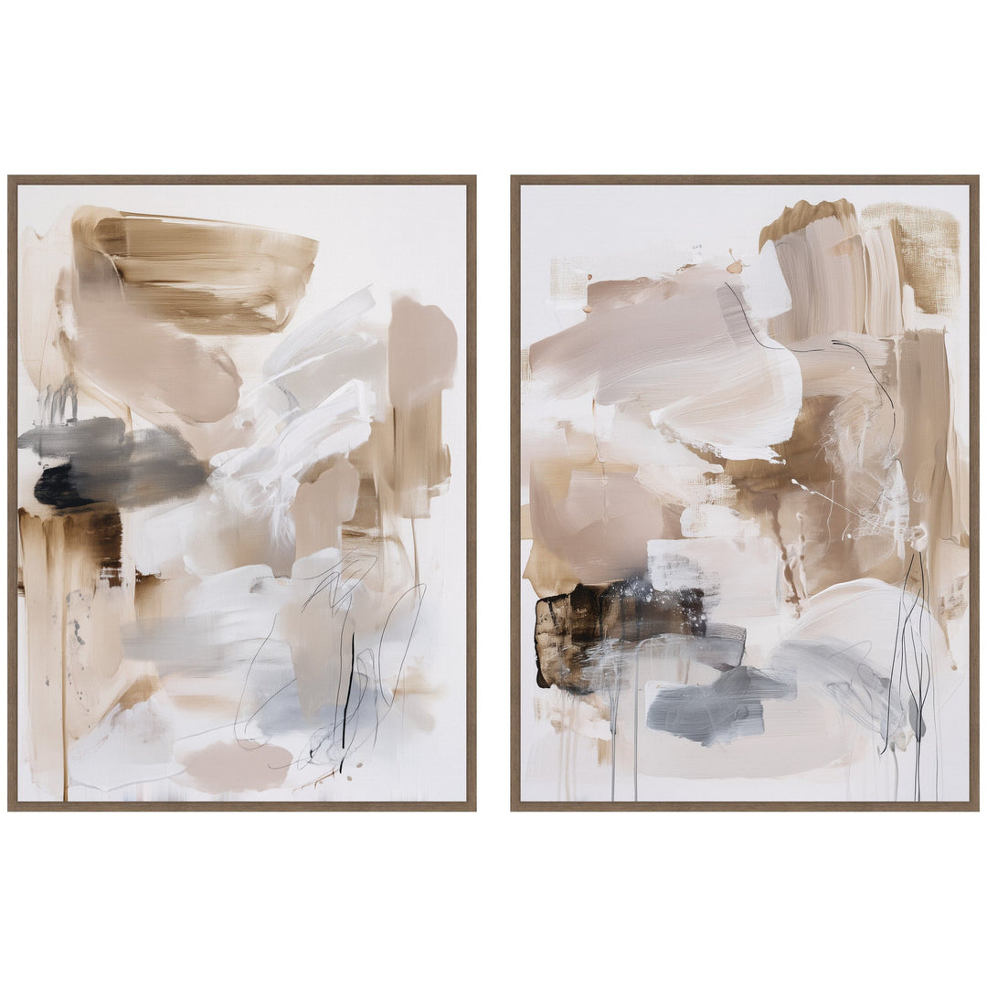 Earth Form No. 1 & No. 2 2 Piece Framed Canvas Wall Art Set by Amy Lighthall