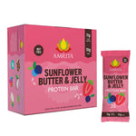Sunflower butter and jelly protein bar with AMRITA box and wrapped bar, 1 serving
