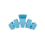 Sky-blue tiny claw hair clip with stacked grip teeth