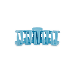 Sky-blue claw hair clip with wide, ribbed grip teeth