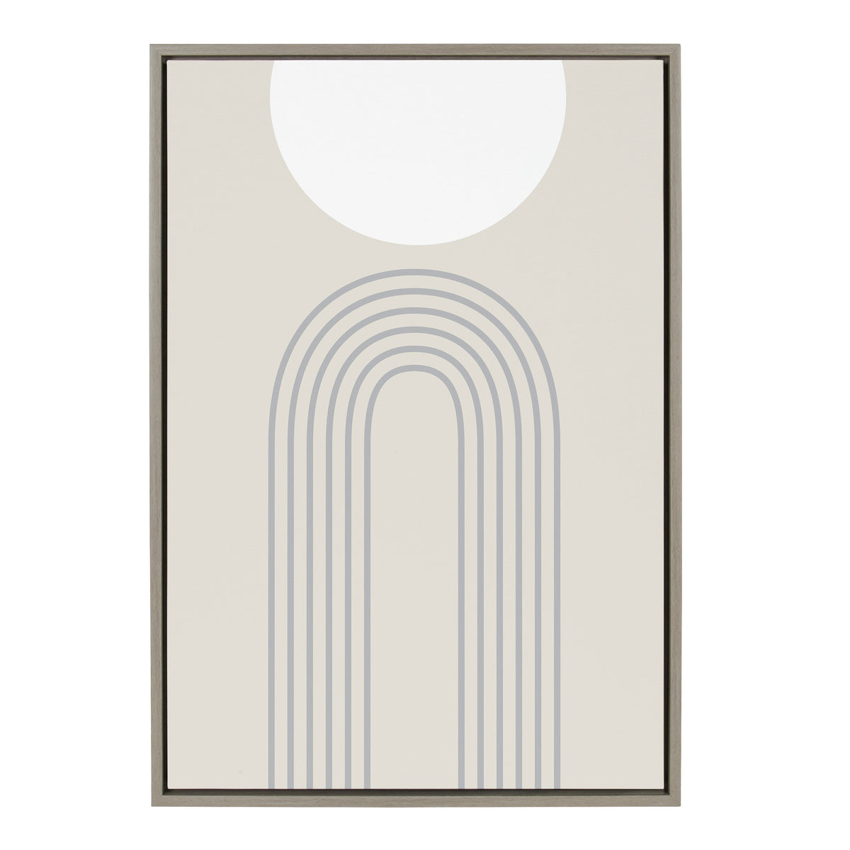 Sylvie Full Moon over the Mountain Top Framed Canvas by The Creative Bunch Studio
