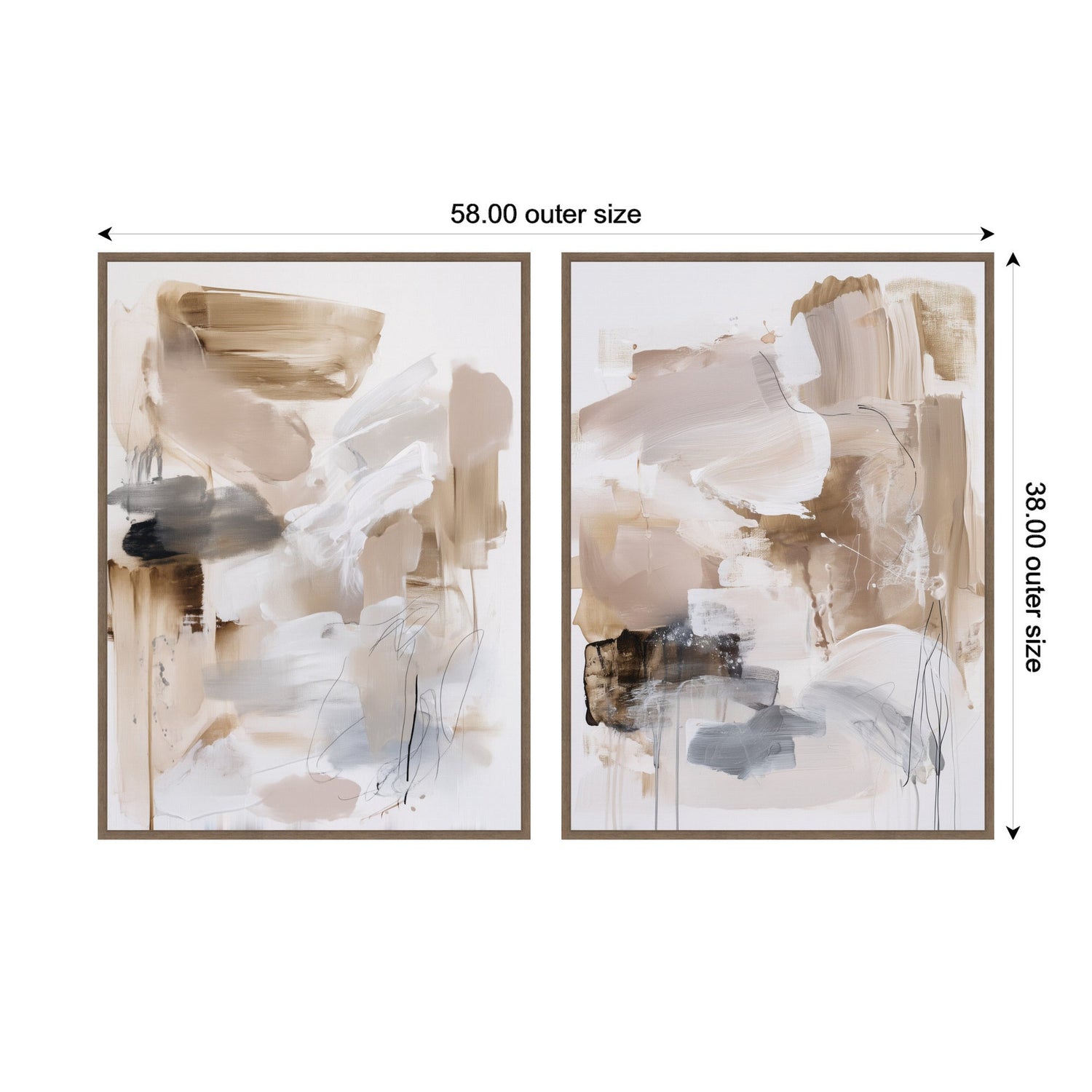 Earth Form No. 1 & No. 2 2 Piece Framed Canvas Wall Art Set by Amy Lighthall