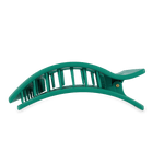 Large arched hair clip with teal green comb teeth