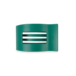 Fir Real small flat rectangle hair clip, teal with barrette teeth