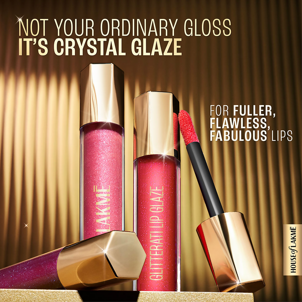 Lakme Glitterati Lip Glaze - Scarlet Spritzer