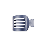 Hampton Bay small flat square hair clip, dark gray with silver prongs