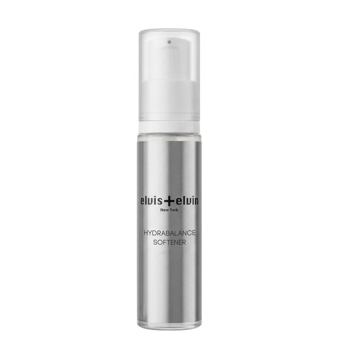 elvis+elvin HydraBalance softener clear pump bottle with white cap