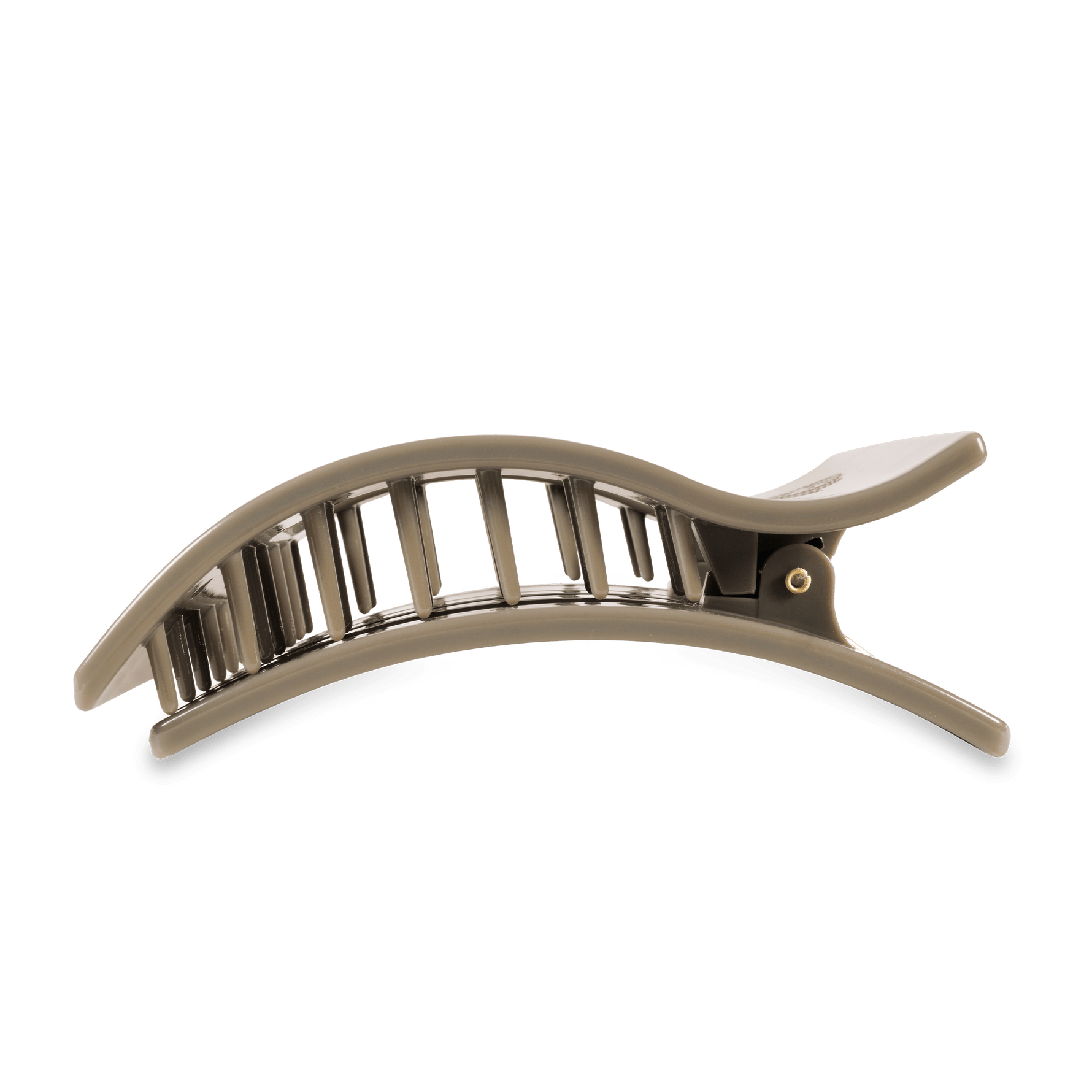 Arch-style hair clip with faux pearl ends, sage green