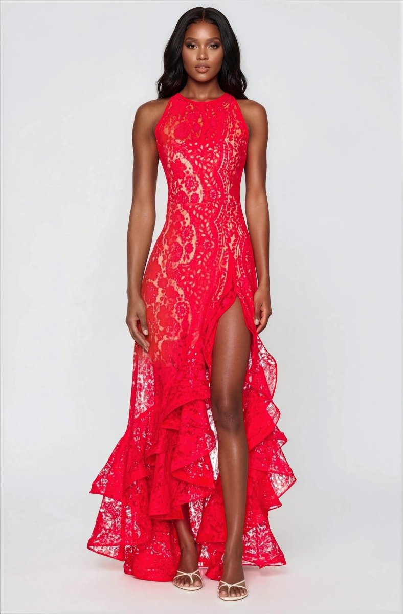 Bronx and Banco Sicilia Midi Dress – Red