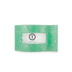 Mint green rectangular hair clip with Teteleties logo window.