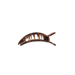 Brown tortoiseshell arched claw hair clip with curved teeth