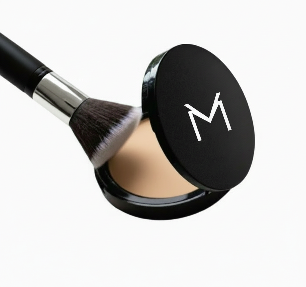 Coconut Cream Foundation + Brush – Cream-to-Powder Clean Foundation Set
