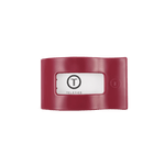 Small flat rectangle hair clip, burgundy, rectangular cutout window