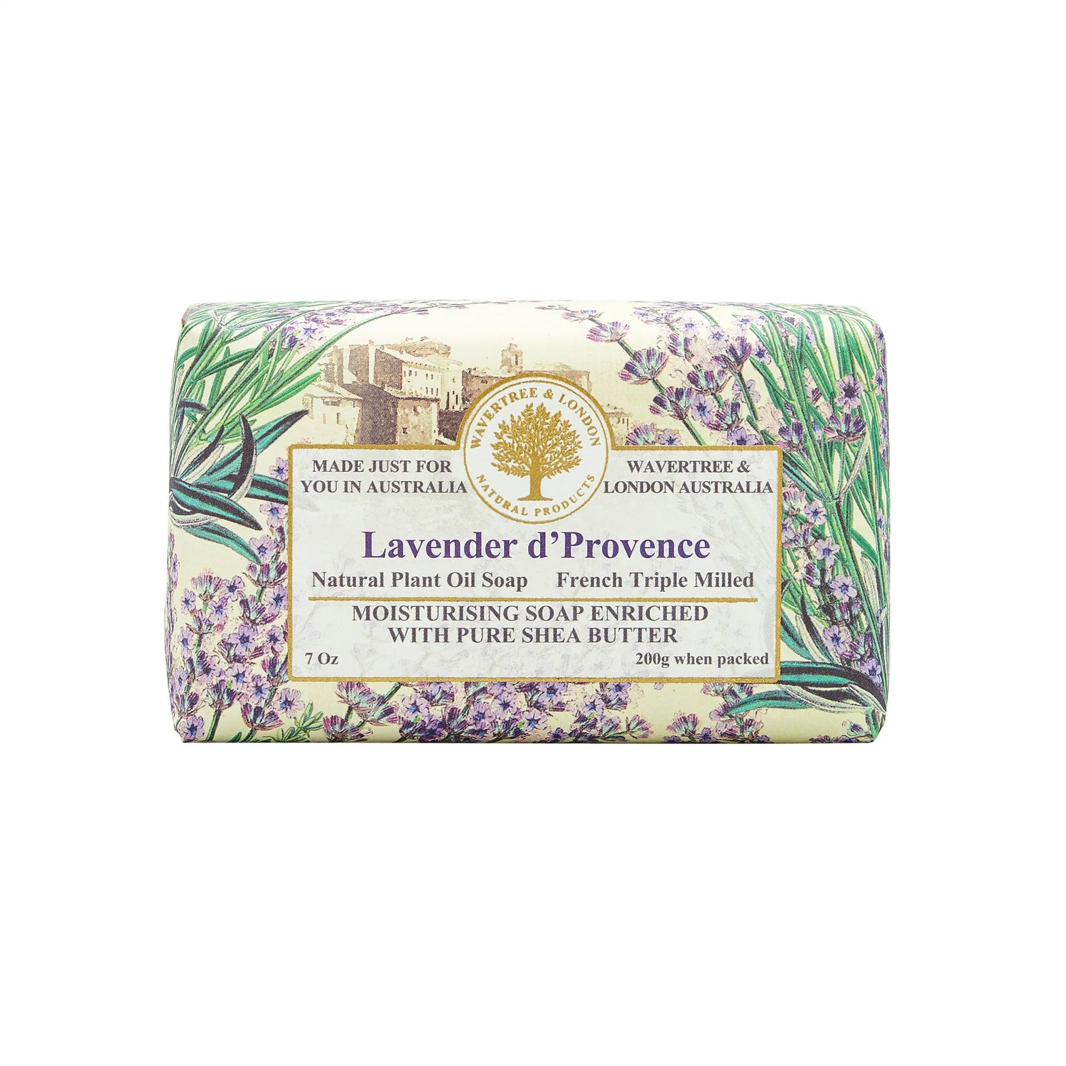 Wavertree & London Lavender d'Provence Natural Luxury Soap Bar 7 Oz