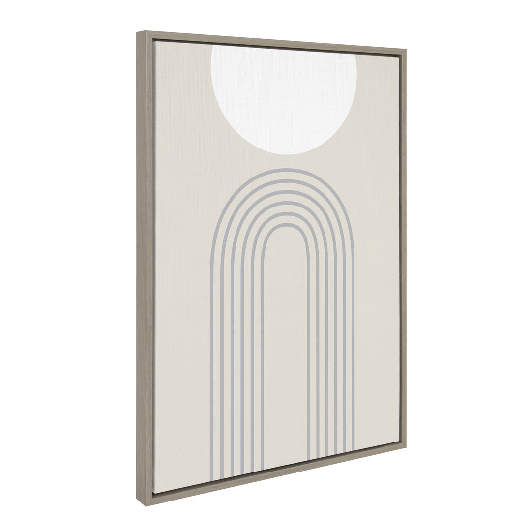 Sylvie Full Moon over the Mountain Top Framed Canvas by The Creative Bunch Studio